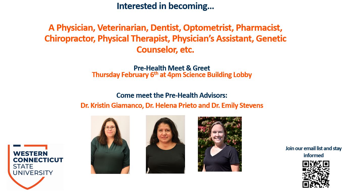 Pre-Health Meet & Greet flyer