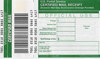 certified mail receipt usps tracking