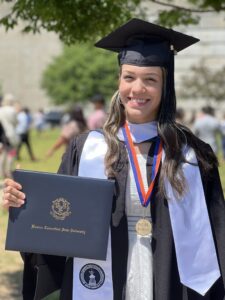 Maria Silva at her 2023 undergraduate Commencement