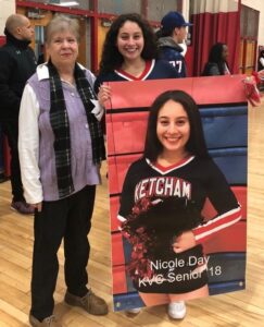 Nicole Day with her grandma on Senior Day at Roy C. Ketcham High School